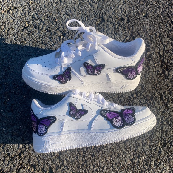 purple low top air force ones